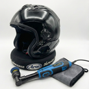 פוליש וניקוי חיצוני לקסדות מבריקות